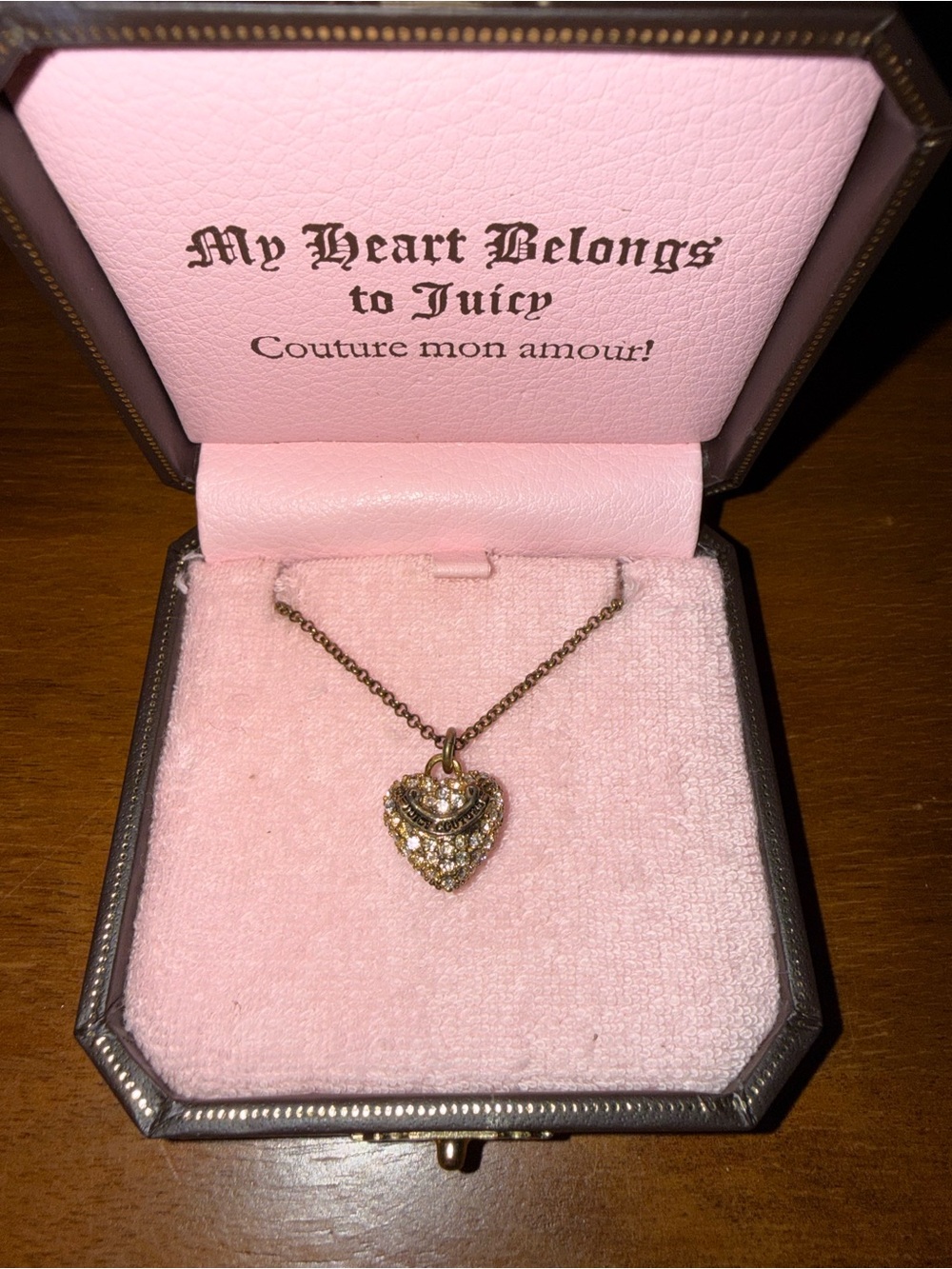 Juicy Couture Gold Heart Pendant Necklace